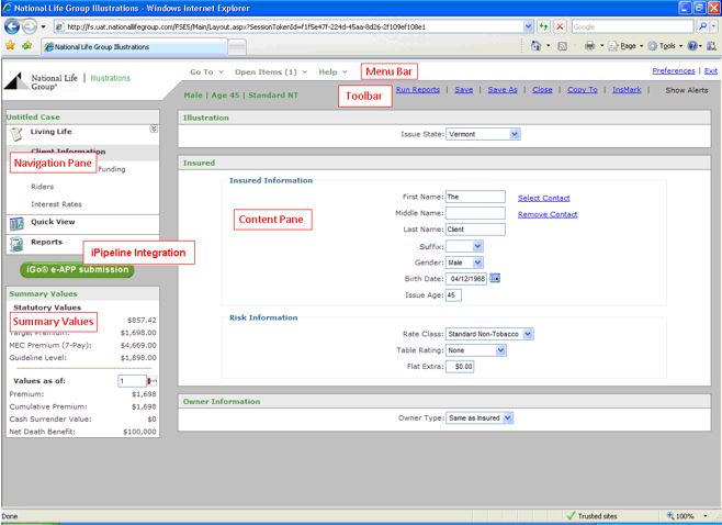 NLG ForeSight Layout