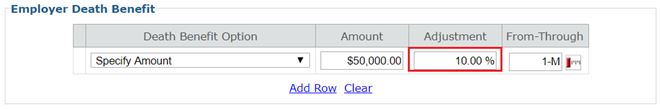 Employer Death Benefit Adjustment