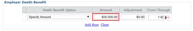 Employer Death Benefit Amount