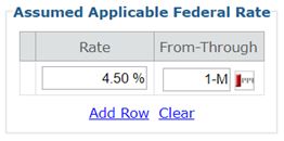 Assumed Applicable Federal Rate (AFR)